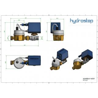 Inteligentný detektor úniku vody Hydrostop Comfort 2,5 m3 s diaľkovým riadením obr.1